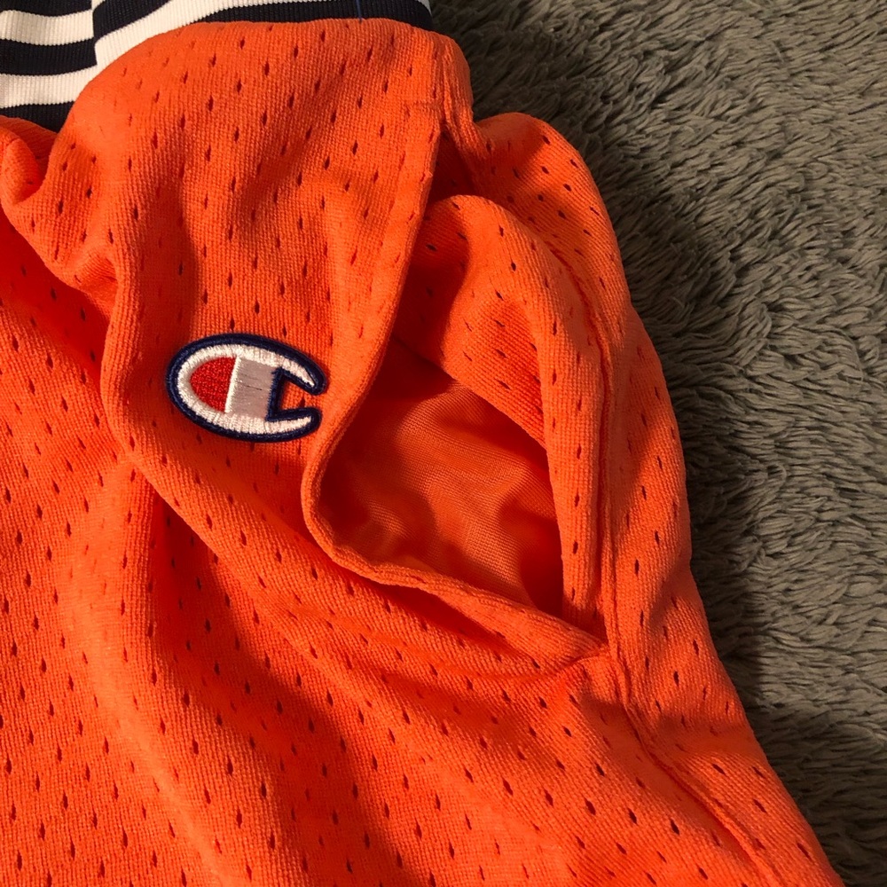 Champion Bright Orange Mesh Shorts Large - Picture 7 of 10